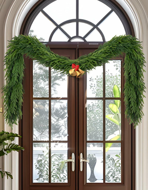 Load image into Gallery viewer, Aurdox 9FT Real Touch Norfolk Pine Garland Green Artificial Christmas
