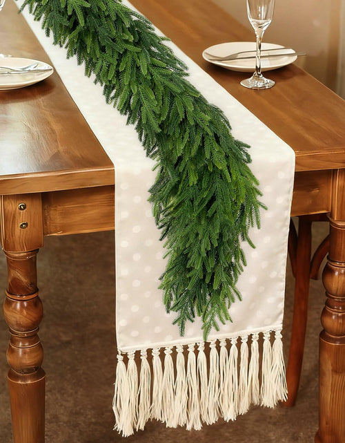 Load image into Gallery viewer, Aurdox 9FT Real Touch Norfolk Pine Garland Green Artificial Christmas
