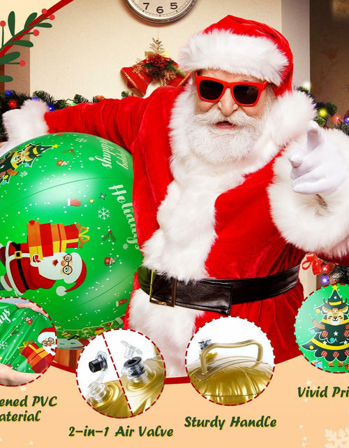 Load image into Gallery viewer, SUIMOT 2 PCS 24" PVC Giant Inflatable Christmas Balls Red Green Outdoor
