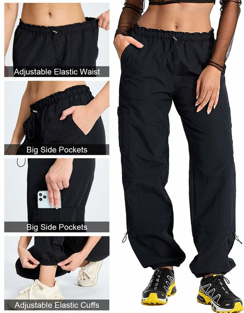 Load image into Gallery viewer, DISCIPBUSH Lightweight Hiking Cargo Pants Women Black Size S
