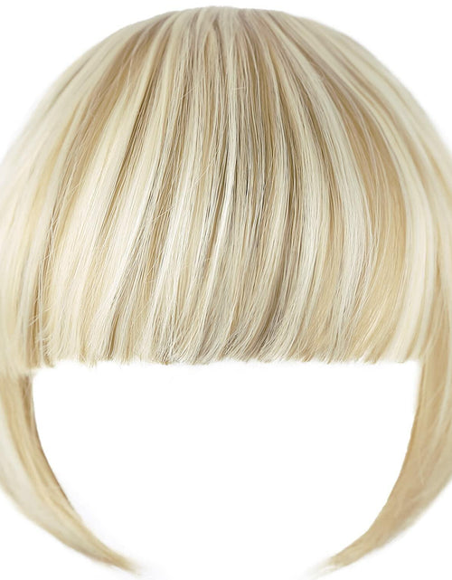 Load image into Gallery viewer, XRACEPHOL Blonde Bangs Clip-in Thick Natural Full Front Straight Hairpiece
