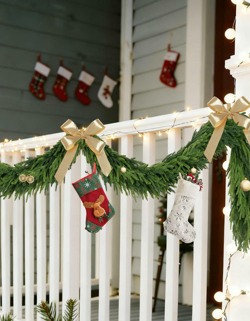 Load image into Gallery viewer, Aurdox 9FT Real Touch Norfolk Pine Garland Green Artificial Christmas
