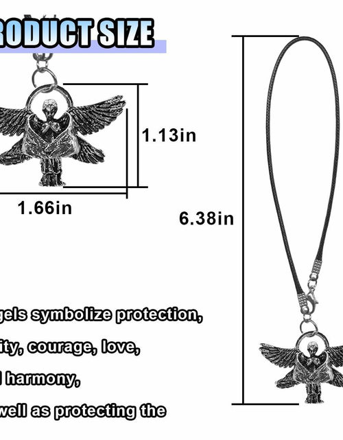 Load image into Gallery viewer, LAINLOY Guardian Angel Car Pendant Metal Six-Winged Rear View Mirror Charm Gold
