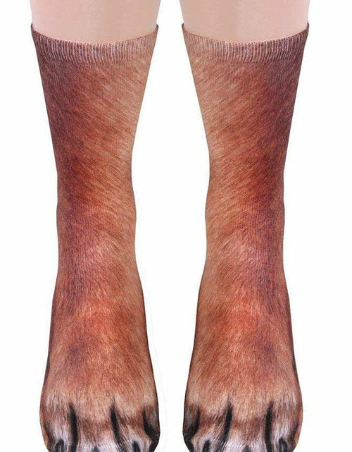 Load image into Gallery viewer, SportsWell Novelty Animal Paw Socks Funny 3D Print Crew Gag Gift
