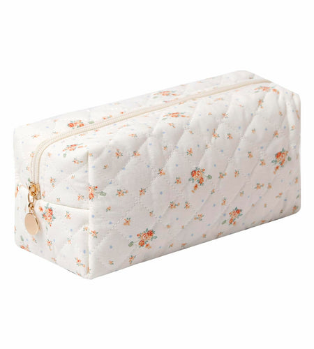 Dalulu Floral Pencil Case Makeup Bag Organizer Large Floret Cotton