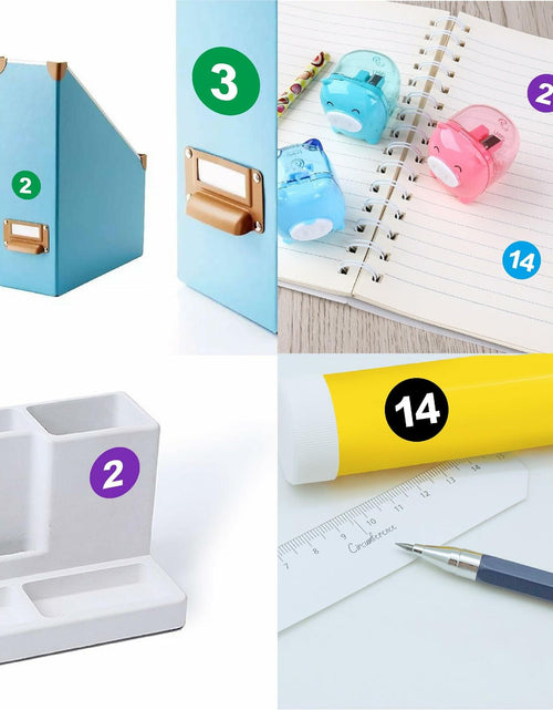 Load image into Gallery viewer, Tamoxu Number Stickers 1-100 Vinyl Waterproof 24 Sheets 1200Pcs Labels
