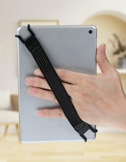 Load image into Gallery viewer, 2pcs Mobile Phone Security Hand Strap Holder 7.8''-13'' Black Elastic Grip
