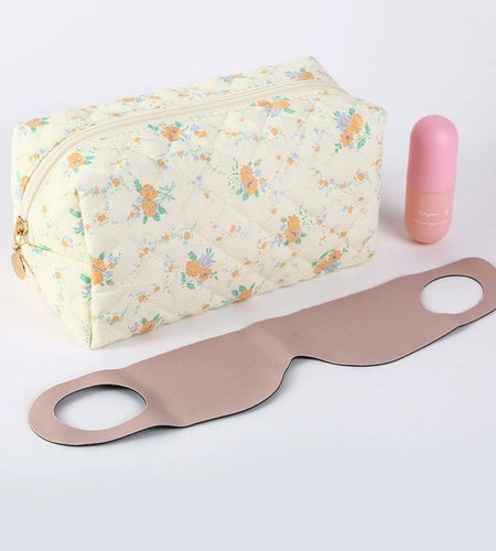 Dalulu Floral Pencil Case Makeup Bag Organizer Large Floret Cotton