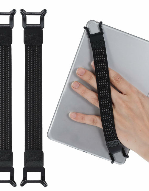 Load image into Gallery viewer, 2pcs Mobile Phone Security Hand Strap Holder 7.8''-13'' Black Elastic Grip
