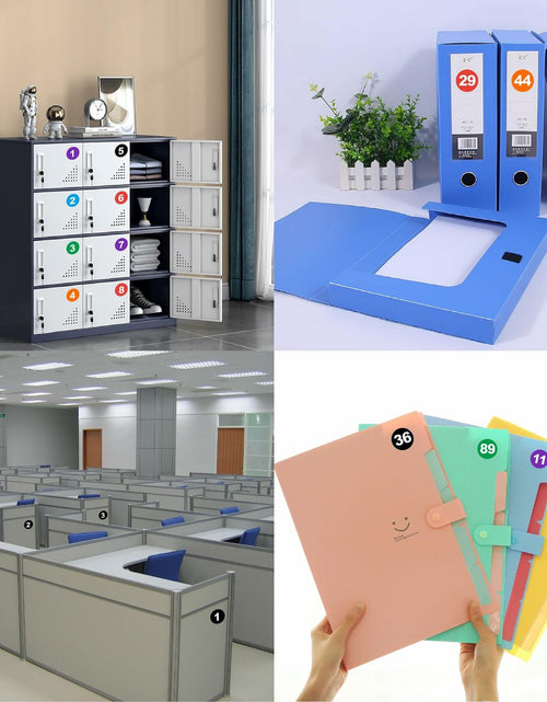 Load image into Gallery viewer, Tamoxu Number Stickers 1-100 Vinyl Waterproof 24 Sheets 1200Pcs Labels
