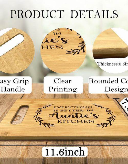 Load image into Gallery viewer, FONDCANYON Bamboo Cutting Board Kitchen Decor Brown Aunt Gift
