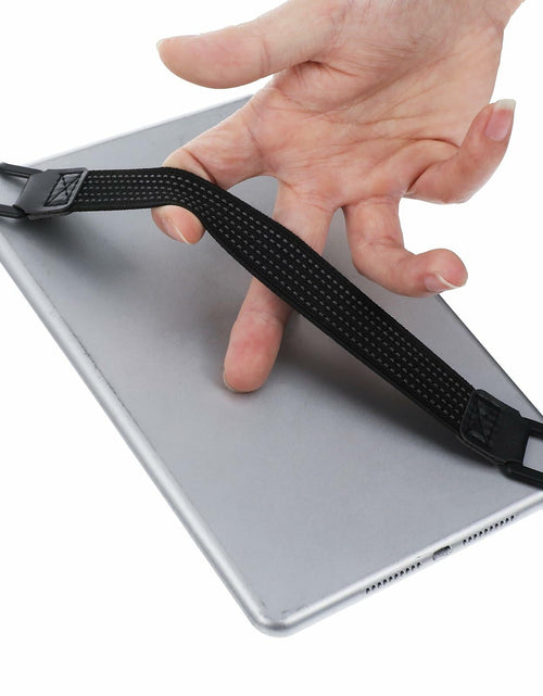Load image into Gallery viewer, 2pcs Mobile Phone Security Hand Strap Holder 7.8''-13'' Black Elastic Grip

