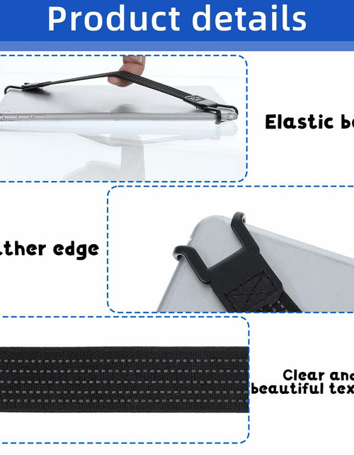Load image into Gallery viewer, 2pcs Mobile Phone Security Hand Strap Holder 7.8''-13'' Black Elastic Grip
