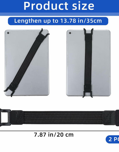 Load image into Gallery viewer, 2pcs Mobile Phone Security Hand Strap Holder 7.8''-13'' Black Elastic Grip
