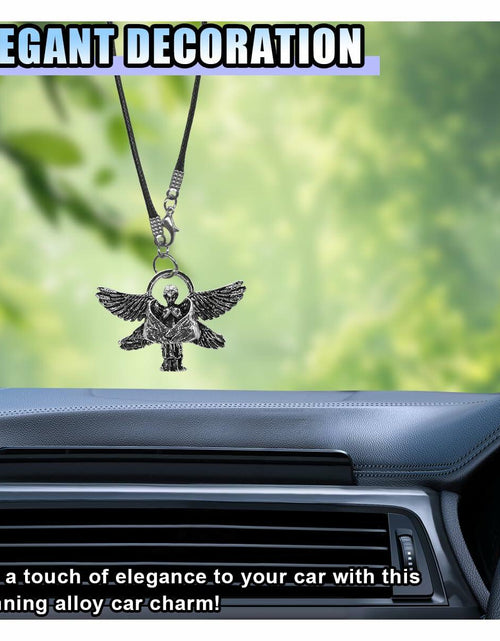 Load image into Gallery viewer, LAINLOY Guardian Angel Car Pendant Metal Six-Winged Rear View Mirror Charm Gold
