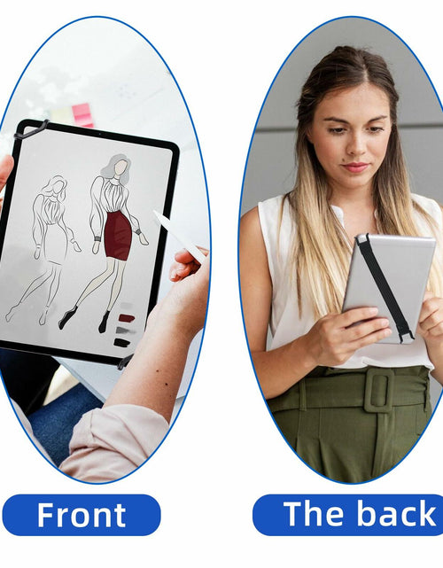 Load image into Gallery viewer, 2pcs Mobile Phone Security Hand Strap Holder 7.8''-13'' Black Elastic Grip
