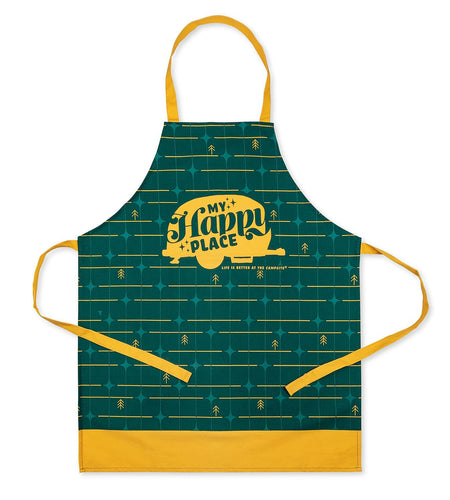 Camco Life Is Better at the Campsite Apron Camping RV Green Grid