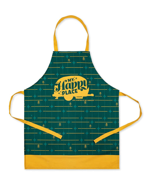 Load image into Gallery viewer, Camco Life Is Better at the Campsite Apron Camping RV Green Grid
