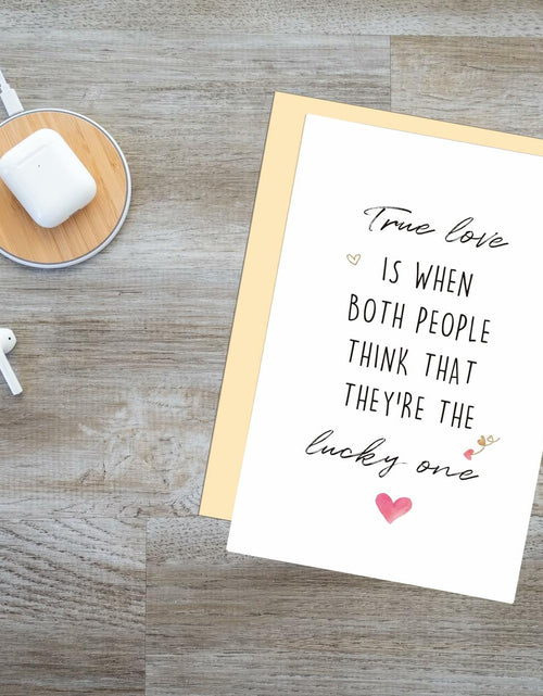 Load image into Gallery viewer, Ure Tenk True Love Anniversary Card Cute Valentines Day Card White
