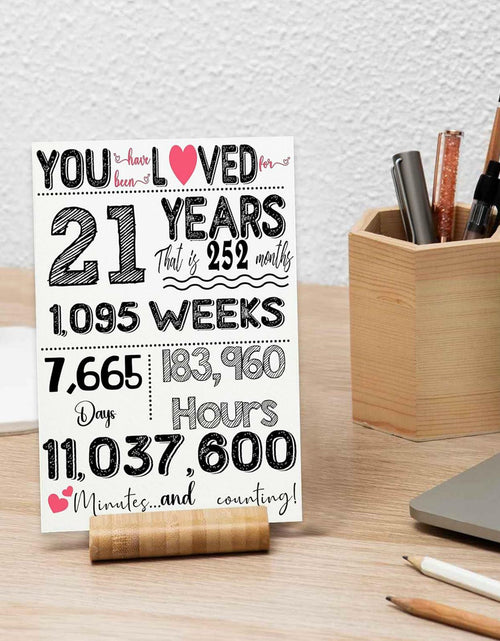 Load image into Gallery viewer, LUODAKA 21st Birthday Card Party Decorations with Envelope Blank Inner Page
