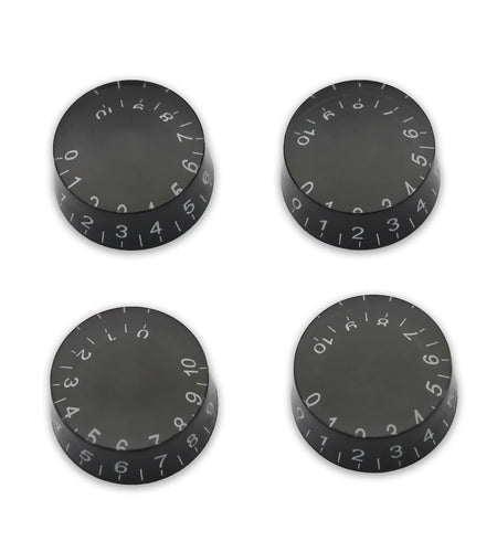 SAPHUE 4PCS Speed Control Knobs Electric Guitar Tone Volume Black