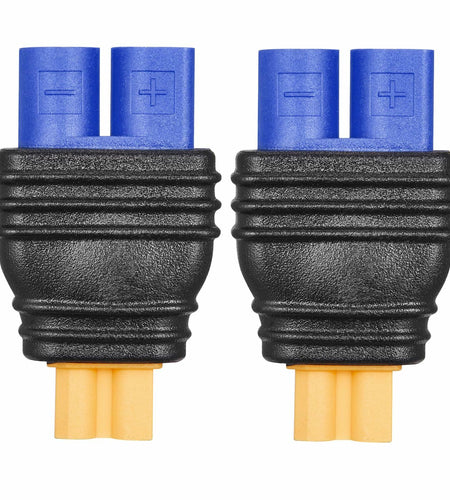 Laisomeke EC3 Male to XT30 Female Mould Adapter LiPO Battery 2 Pack