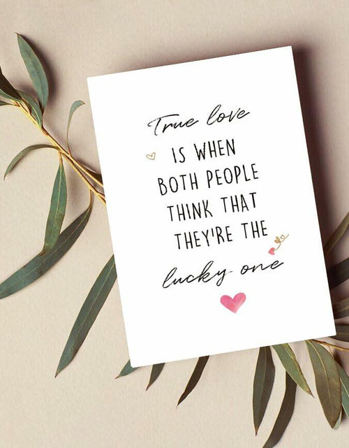 Load image into Gallery viewer, Ure Tenk True Love Anniversary Card Cute Valentines Day Card White
