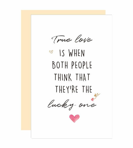 Ure Tenk True Love Anniversary Card Cute Valentines Day Card White