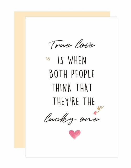 Load image into Gallery viewer, Ure Tenk True Love Anniversary Card Cute Valentines Day Card White
