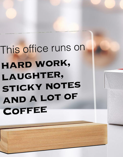 Load image into Gallery viewer, GTGIC Funny Office Desk Sign Acrylic Polychrome 4x4 Inches 44 Count
