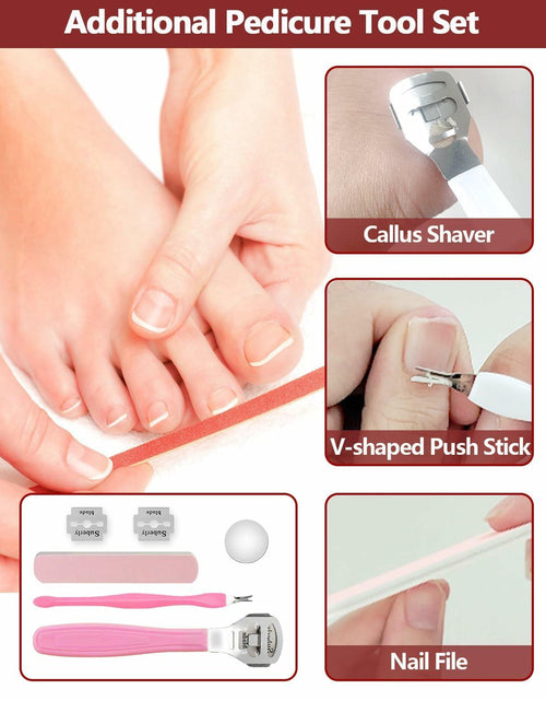 Load image into Gallery viewer, NKJVE Electric Foot File Callus Remover 3 Heads 2 Speed White Rechargeable

