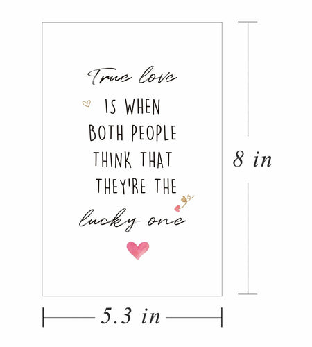 Ure Tenk True Love Anniversary Card Cute Valentines Day Card White