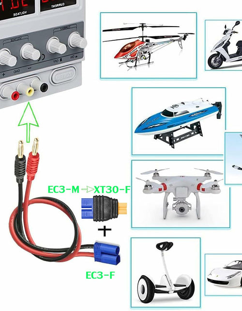 Load image into Gallery viewer, Laisomeke EC3 Male to XT30 Female Mould Adapter LiPO Battery 2 Pack
