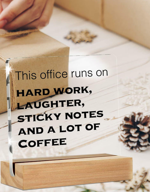 Load image into Gallery viewer, GTGIC Funny Office Desk Sign Acrylic Polychrome 4x4 Inches 44 Count
