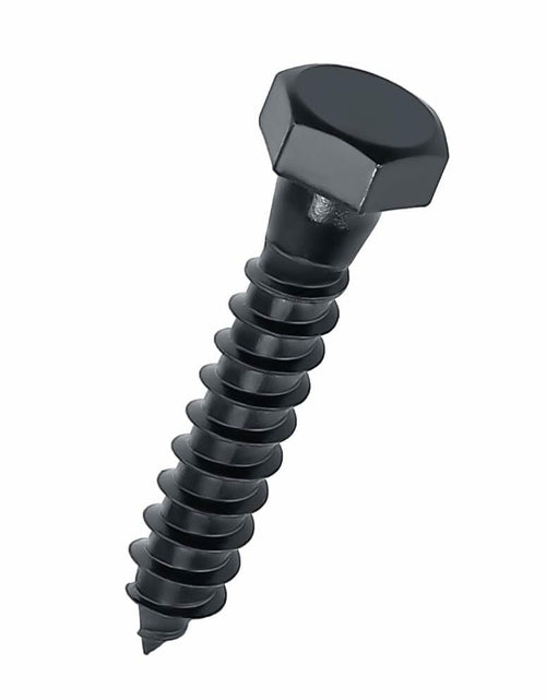 Load image into Gallery viewer, Fayeploo 5/16x2 Black Hex Head Lag Screws 304 Stainless Steel 10 pcs
