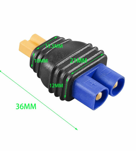 Laisomeke EC3 Male to XT30 Female Mould Adapter LiPO Battery 2 Pack