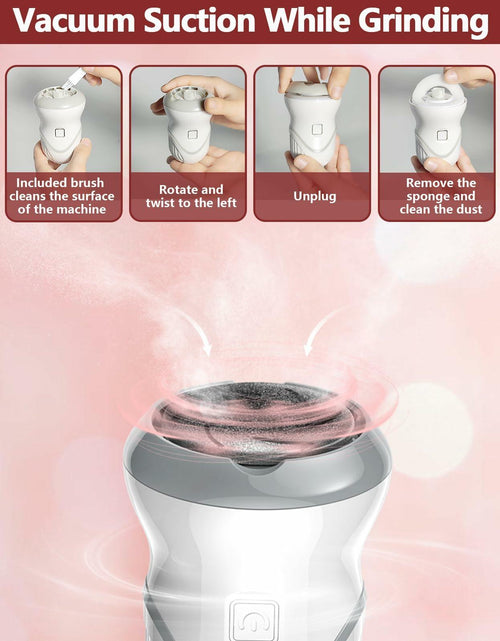 Load image into Gallery viewer, NKJVE Electric Foot File Callus Remover 3 Heads 2 Speed White Rechargeable
