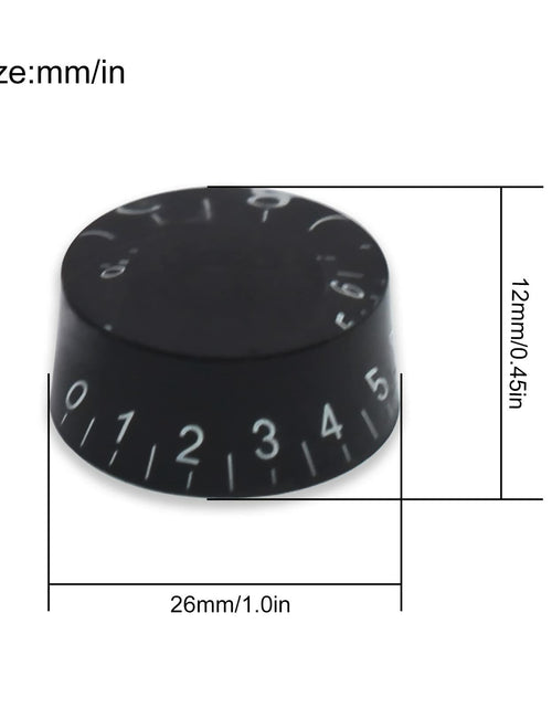 Load image into Gallery viewer, SAPHUE 4PCS Speed Control Knobs Electric Guitar Tone Volume Black
