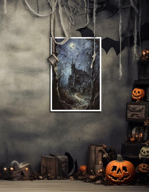 Load image into Gallery viewer, CRTDYQU Crow Castle Vampire Wall Art Poster 12x16 Inch Unframed

