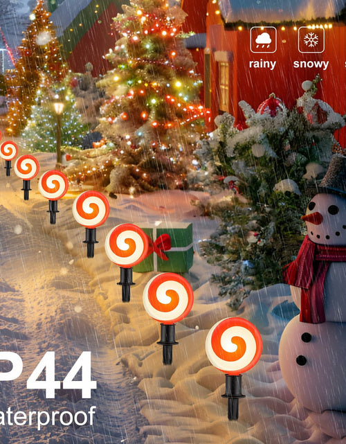 Load image into Gallery viewer, Ultimate Unicorn LED Red Spiral Lollipop Pathway Lights Outdoor Garden
