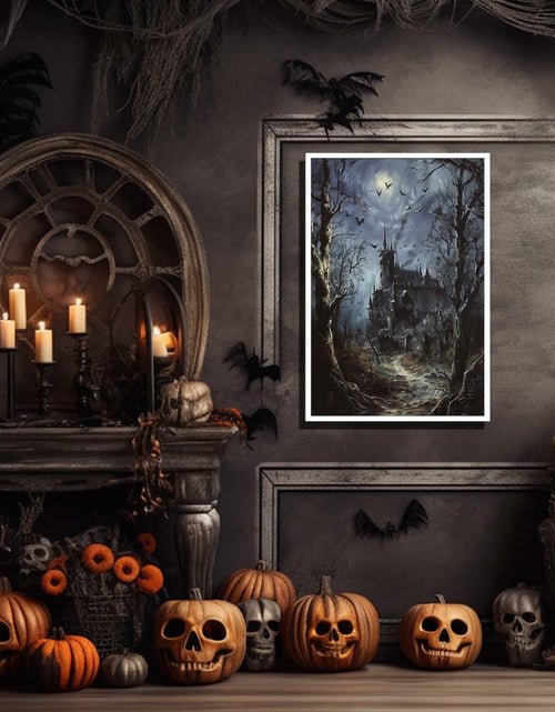 Load image into Gallery viewer, CRTDYQU Crow Castle Vampire Wall Art Poster 12x16 Inch Unframed
