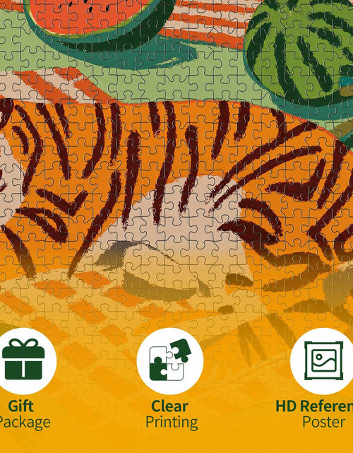 Load image into Gallery viewer, Graphinee 1000pcs Summer Tiger Jigsaw Puzzle Colorful Animal Paper Puzzle

