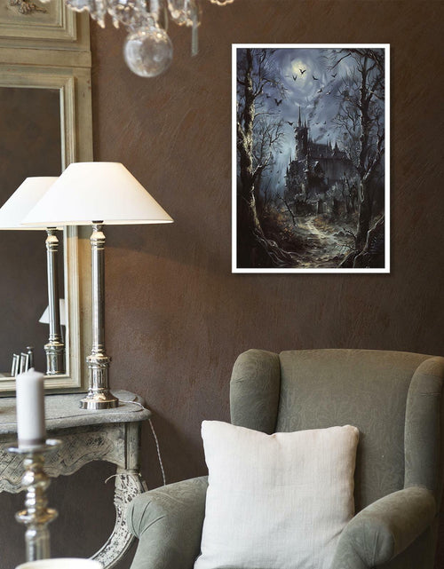 Load image into Gallery viewer, CRTDYQU Crow Castle Vampire Wall Art Poster 12x16 Inch Unframed
