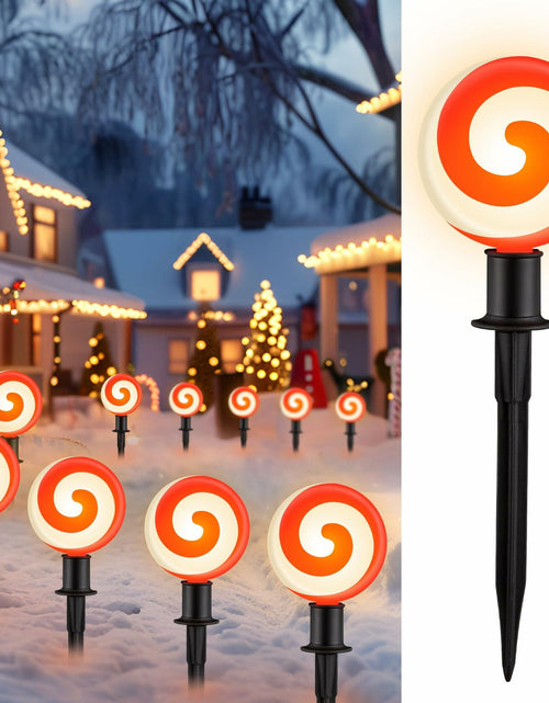 Load image into Gallery viewer, Ultimate Unicorn LED Red Spiral Lollipop Pathway Lights Outdoor Garden

