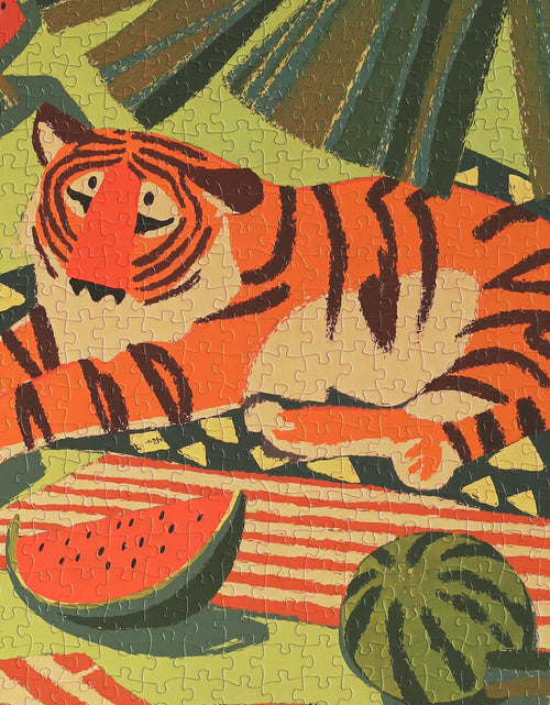 Load image into Gallery viewer, Graphinee 1000pcs Summer Tiger Jigsaw Puzzle Colorful Animal Paper Puzzle
