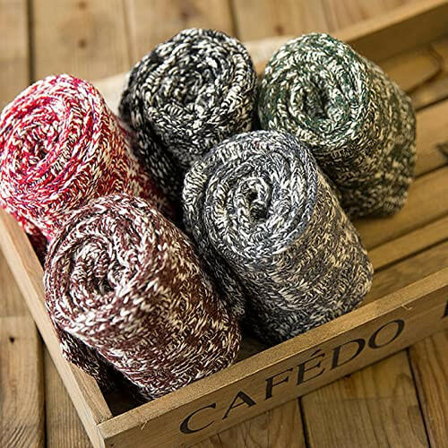 Load image into Gallery viewer, 3 Pairs Women Winter Wool Cable Knit Crew Knee High Socks Acrylic Blend B03
