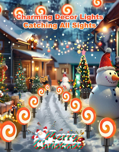 Load image into Gallery viewer, Ultimate Unicorn LED Red Spiral Lollipop Pathway Lights Outdoor Garden
