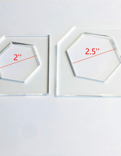 Load image into Gallery viewer, Hexagon Honeycomb Cutting Board Charcuterie Handle Template Acrylic 2"
