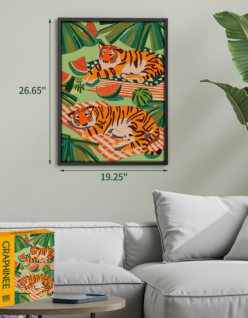 Load image into Gallery viewer, Graphinee 1000pcs Summer Tiger Jigsaw Puzzle Colorful Animal Paper Puzzle
