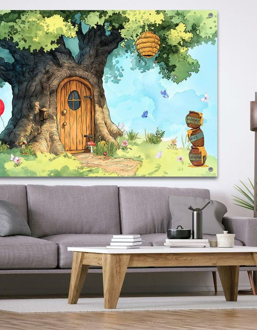 Load image into Gallery viewer, UMURILXY Cartoon Hunny Forest Backdrop 7x5FT Polyester Spring Tree Honey
